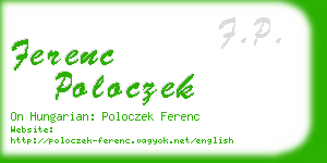 ferenc poloczek business card